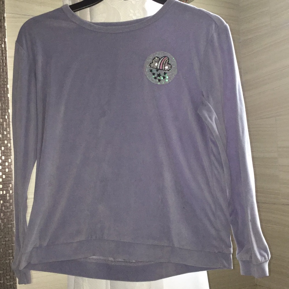 A long sleeve pajama top